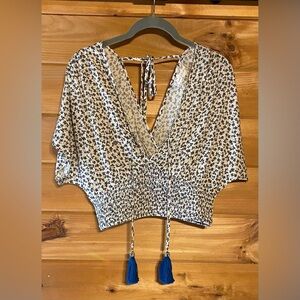 NWOT BAND OF THE FREE BOHO SMOCKED WAISTBAND BLOUSE SIZE SMALL